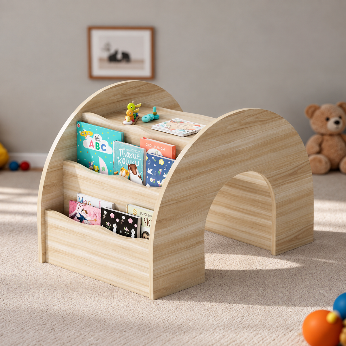 ترابيزة أطفال مع وحدة أرفف