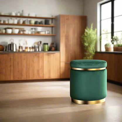 Round pouf - green - AC98