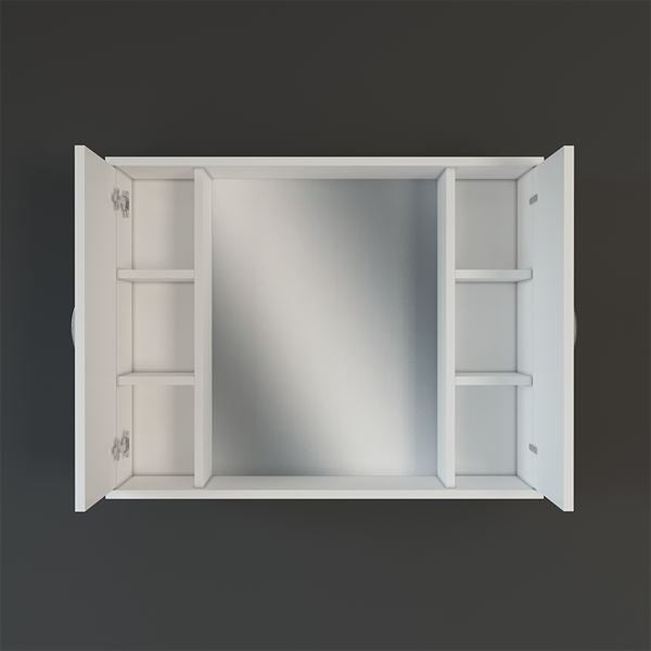 Bathroom Storage Unit with Mirrors 95x70cm - KAF23