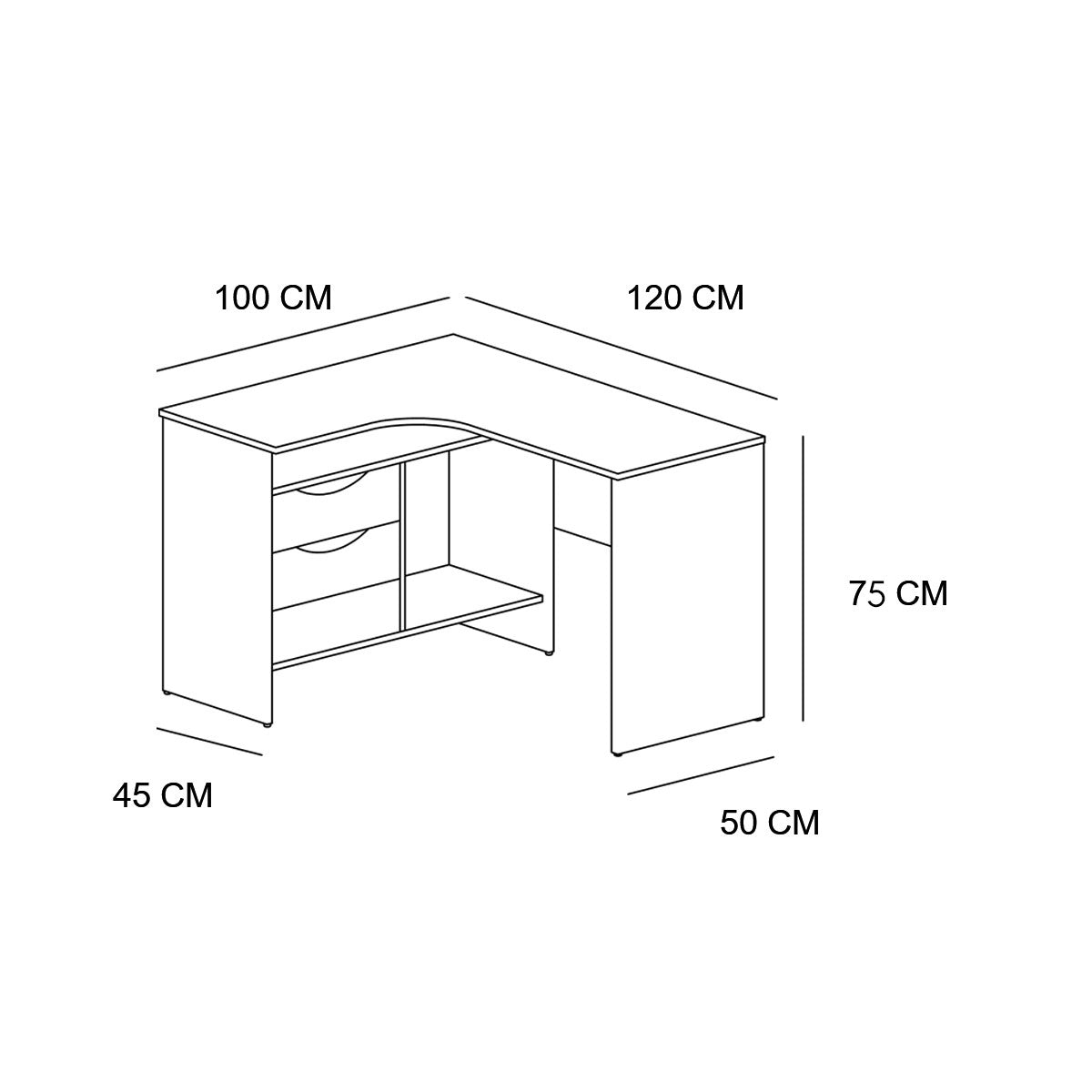 Desk 120x100cm - MIRA55