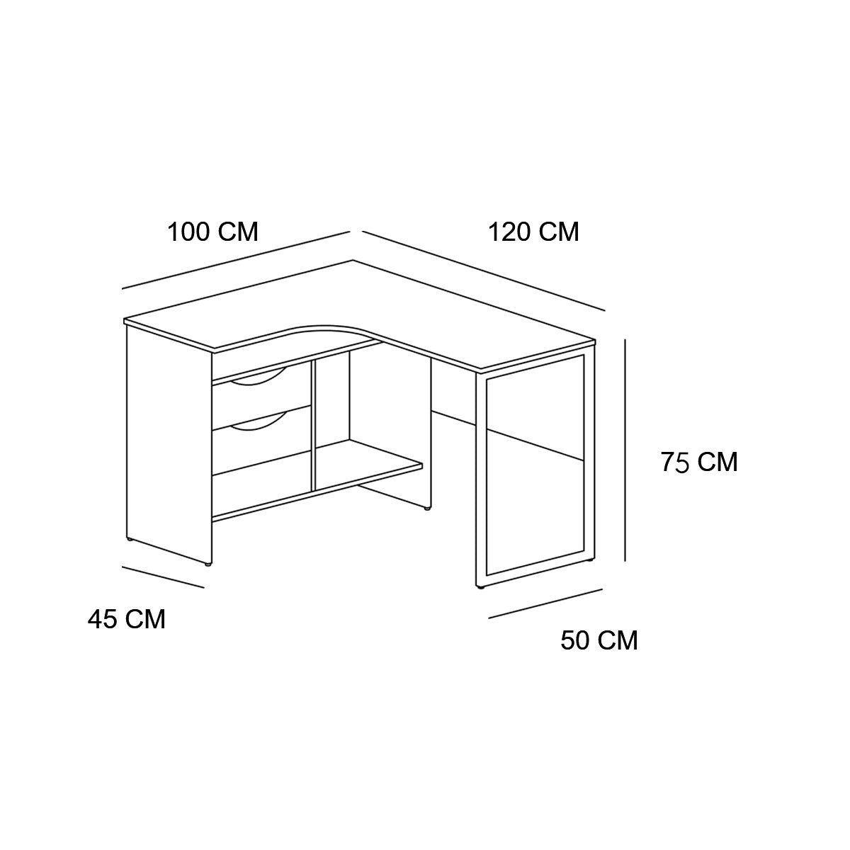 Desk 120x100cm - MIRA57