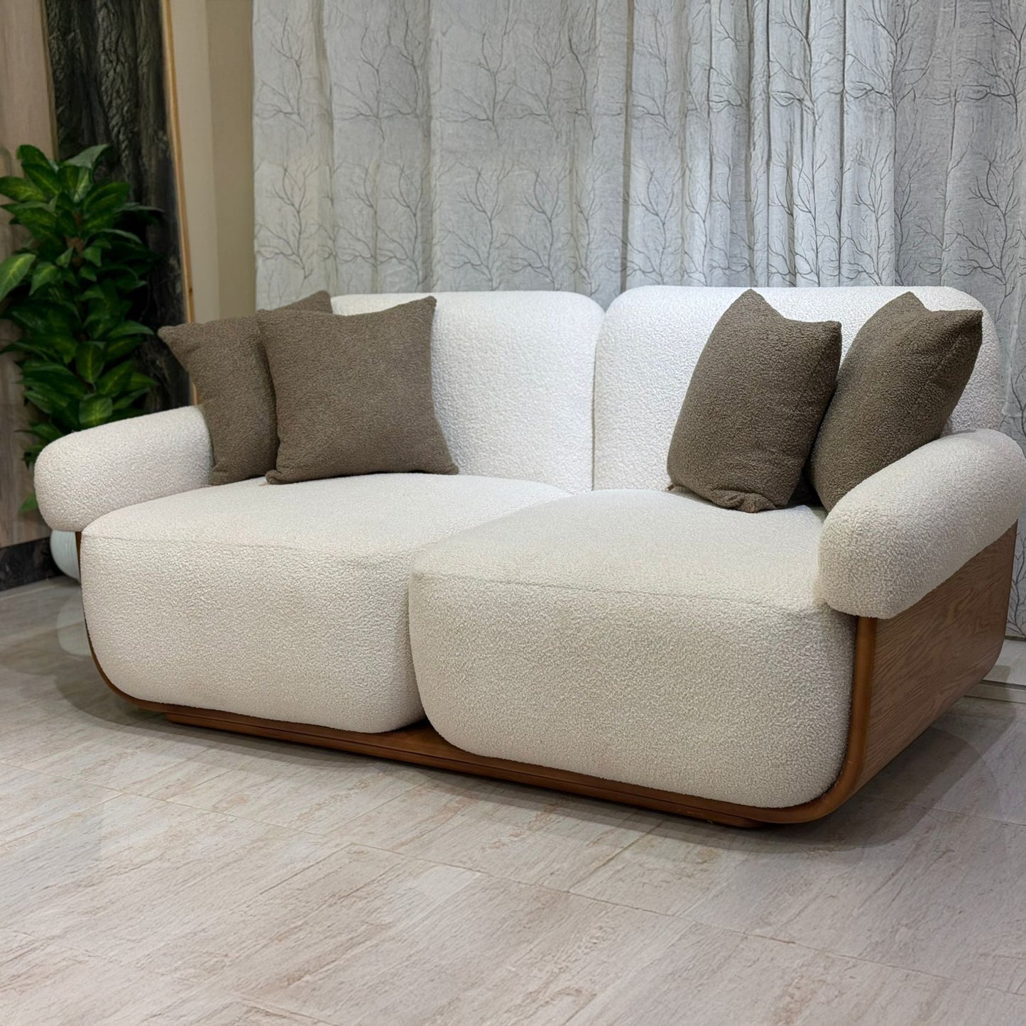 Beech wood sofa set - 4 pieces - RUK4
