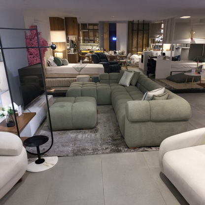 Corner sofa made of beech wood, 310 x 210 cm - RUK1