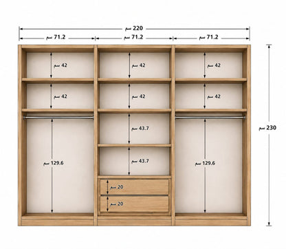 Wardrobe 230x220cm - CITY68