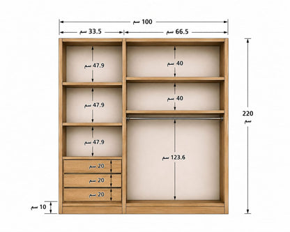 Cupboard 220 x 100 cm - CITY39