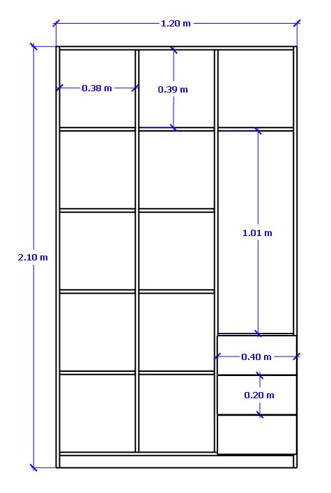 دولاب 210×120سم - SHR400