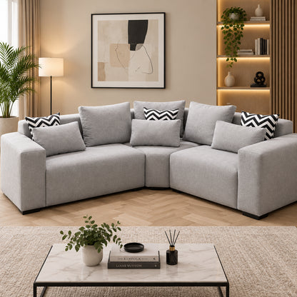 Beech wood corner sofa 230×210cm - RAIN17