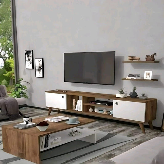 ترابيزة تليفزيون مع ترابيزة قهوة