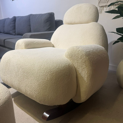 كرسي هزاز خشب زان مع بوف 85×85سم - WM133