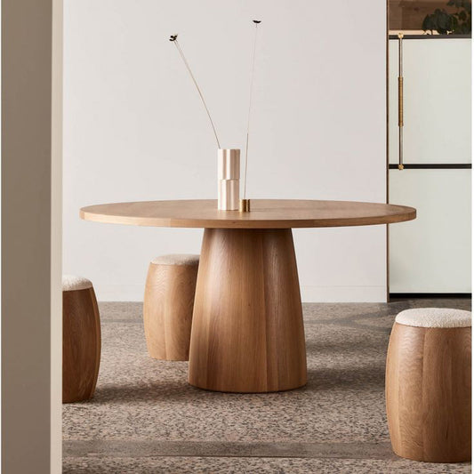 Natural wood dining table without chairs, 140 x 80 cm - HOS63