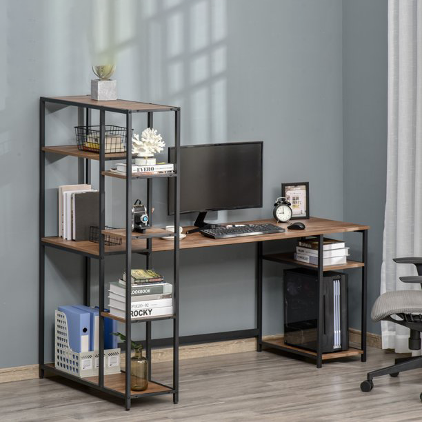 Desk with shelving unit multiple sizes VIN207 Chic Homz