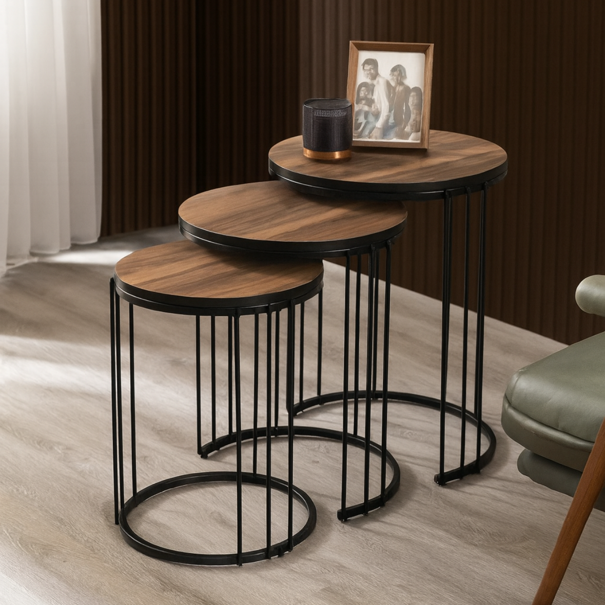 طقم ترابيزات جانبية 3 قطع