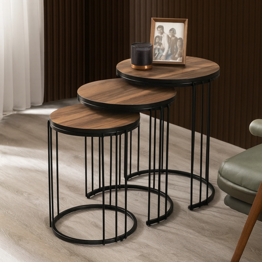 طقم ترابيزات جانبية 3 قطع