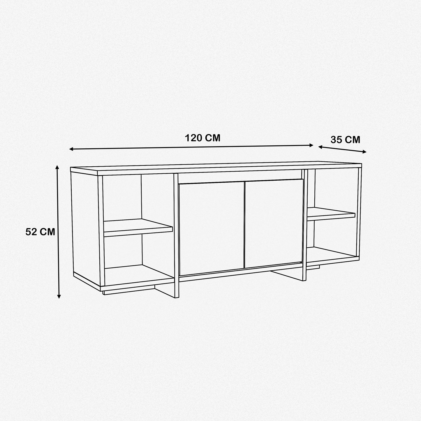 TV table 35 x 120 cm - ZAF108