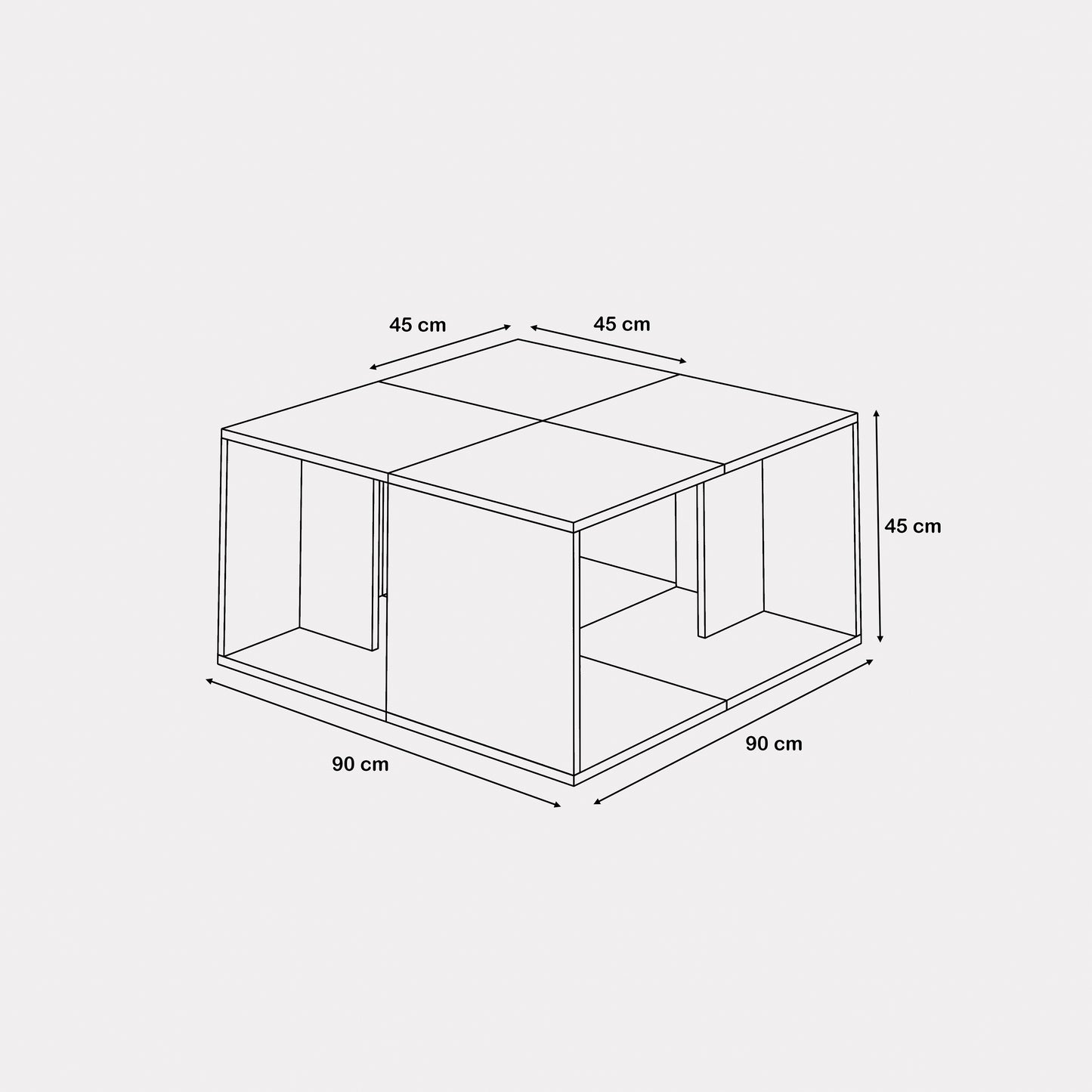 ترابيزة قهوة 90×90سم- ZAF98