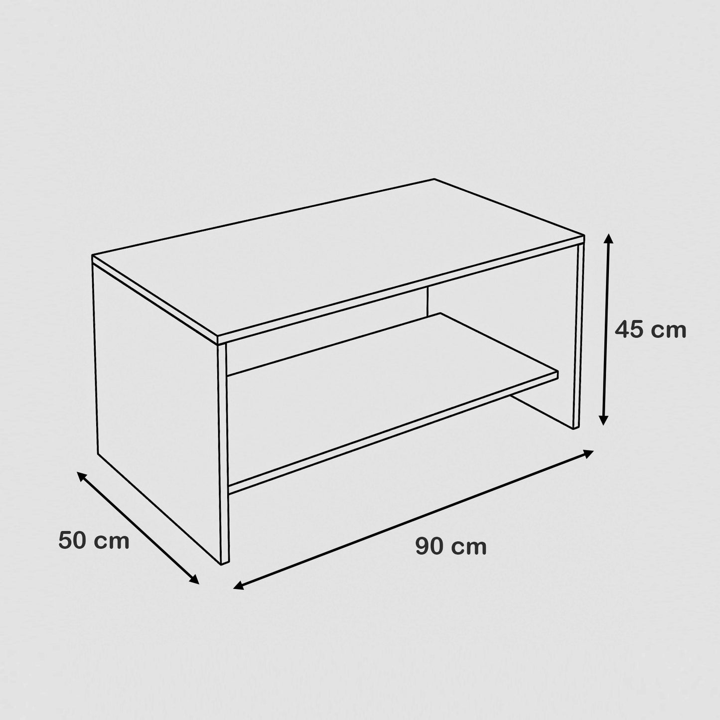 Coffee table 50 x 90 cm - ZAF70