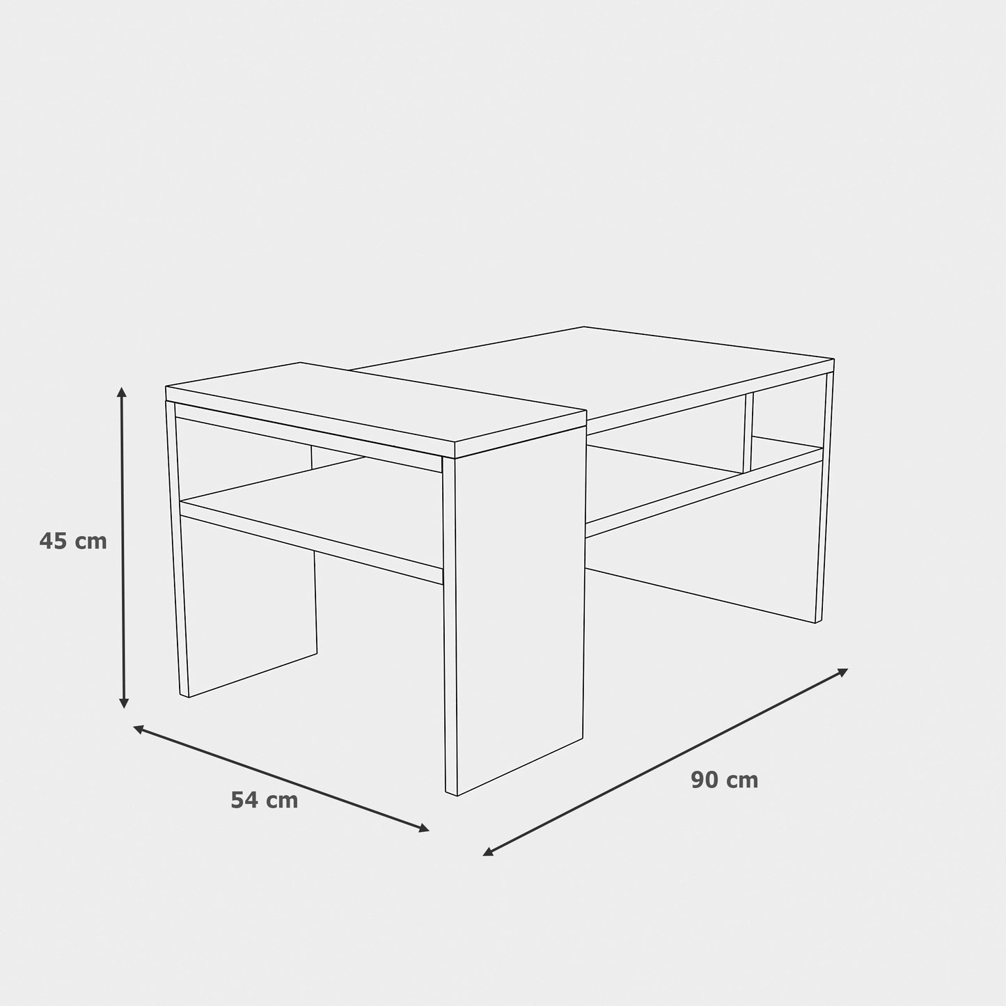 Coffee table 54 x 90 cm - ZAF49