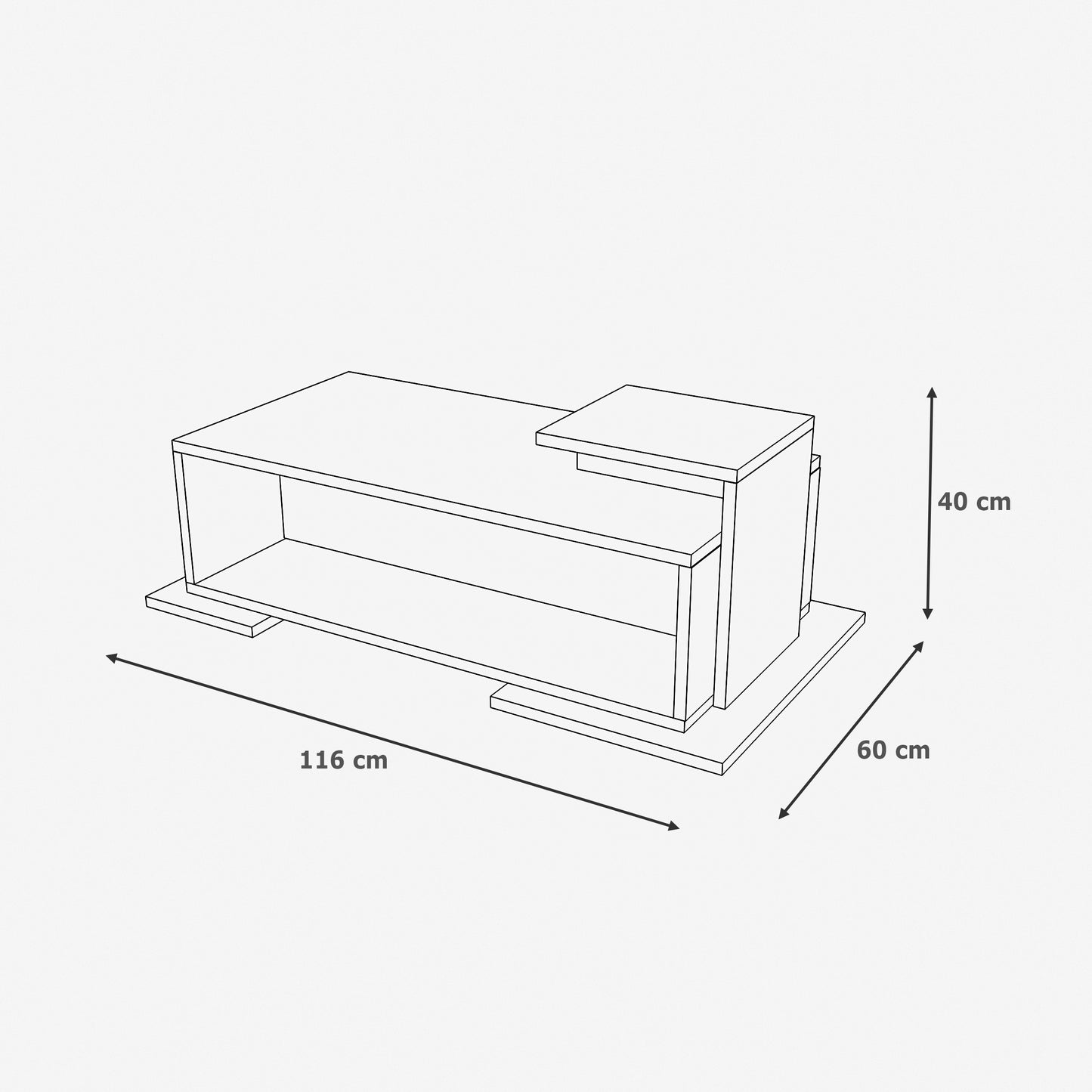 Coffee table 60 x 116 cm - ZAF43