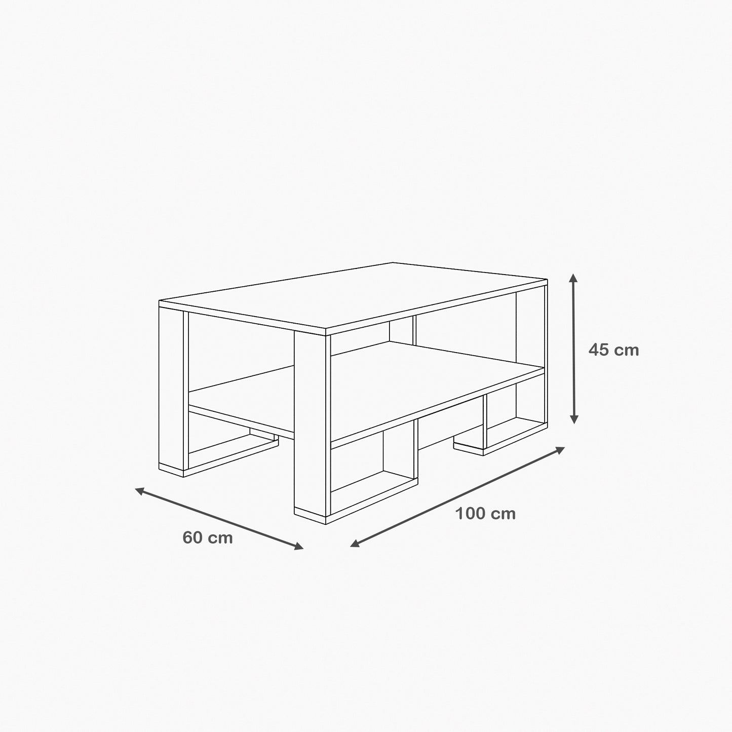 Coffee table 60 x 100 cm - ZAF61