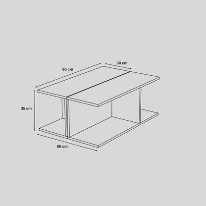 Coffee table 60 x 90 cm - ZAF77