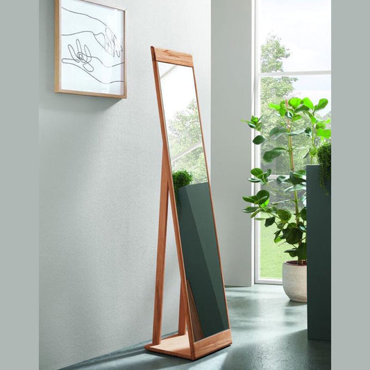 Natural wood stand mirror 48 x 180 cm - DOR226