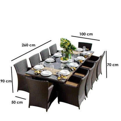 Outdoor dining table - 11 pieces - FOD29