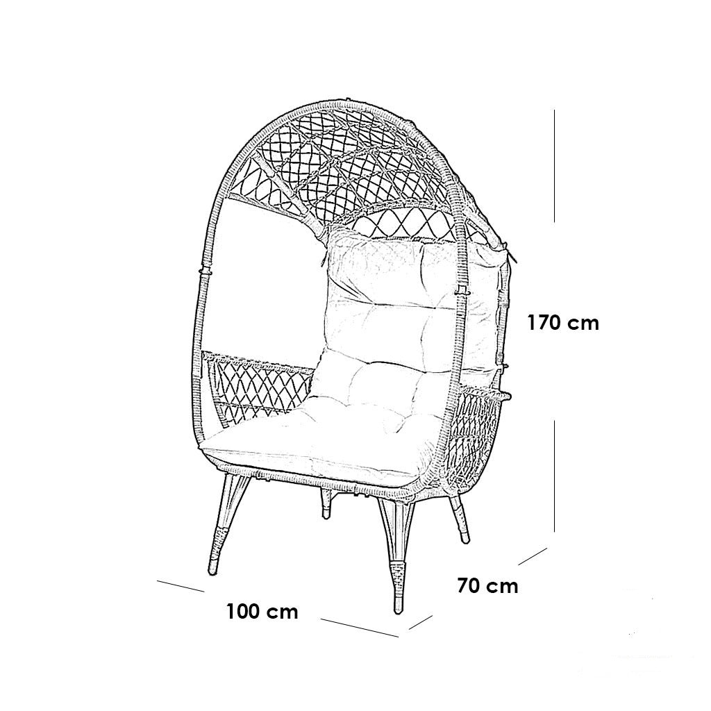 Outdoor chair 100 x 70 cm - FOD08