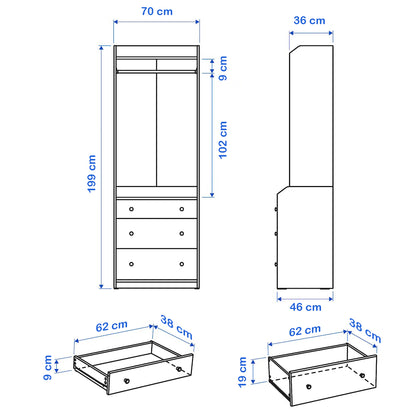 Entrance unit 70 x 46 cm - WDY67