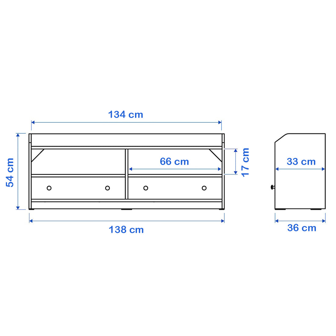 TV table 138 x 36 cm - WDY59