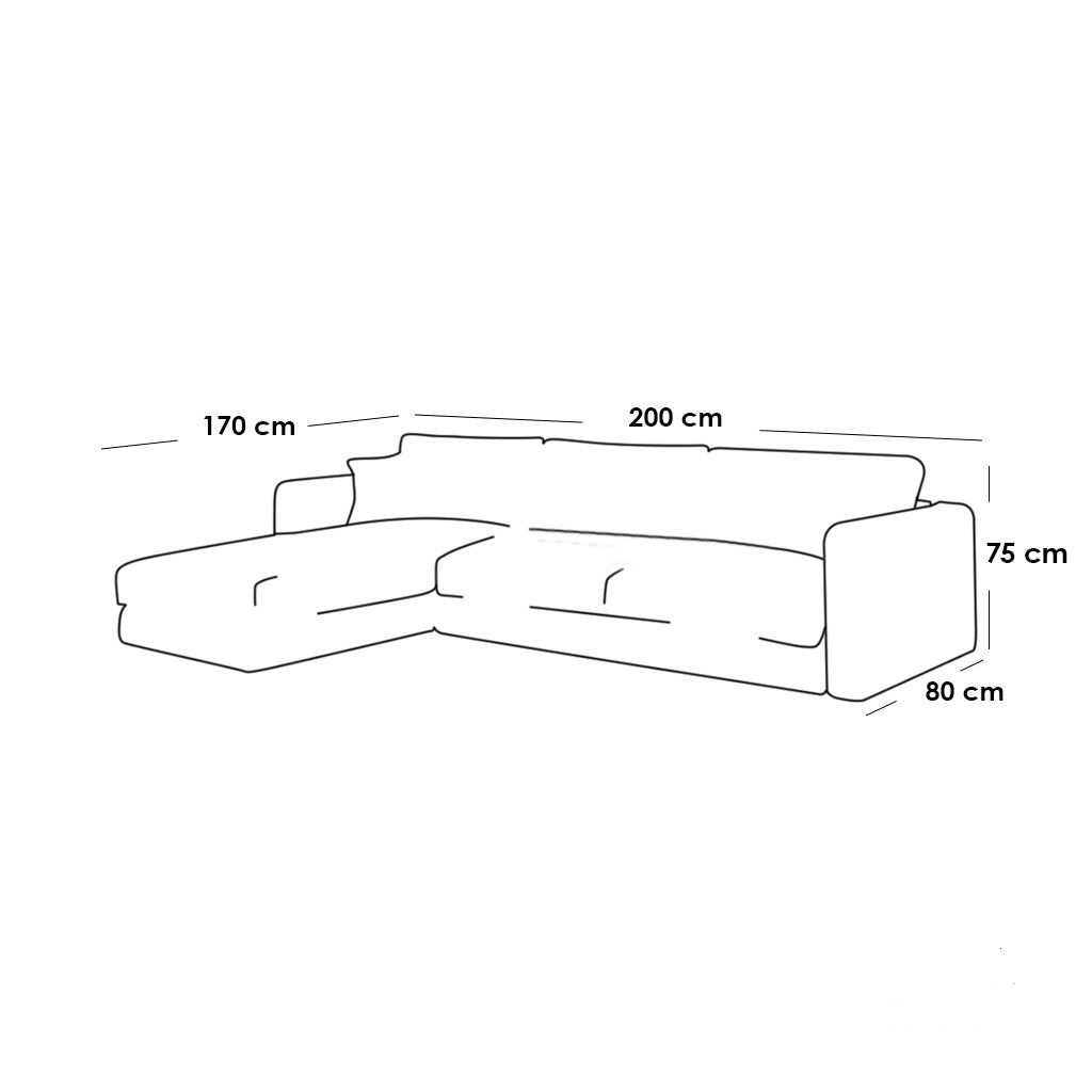 ركنة خشب زان 200×170سم - KEY48