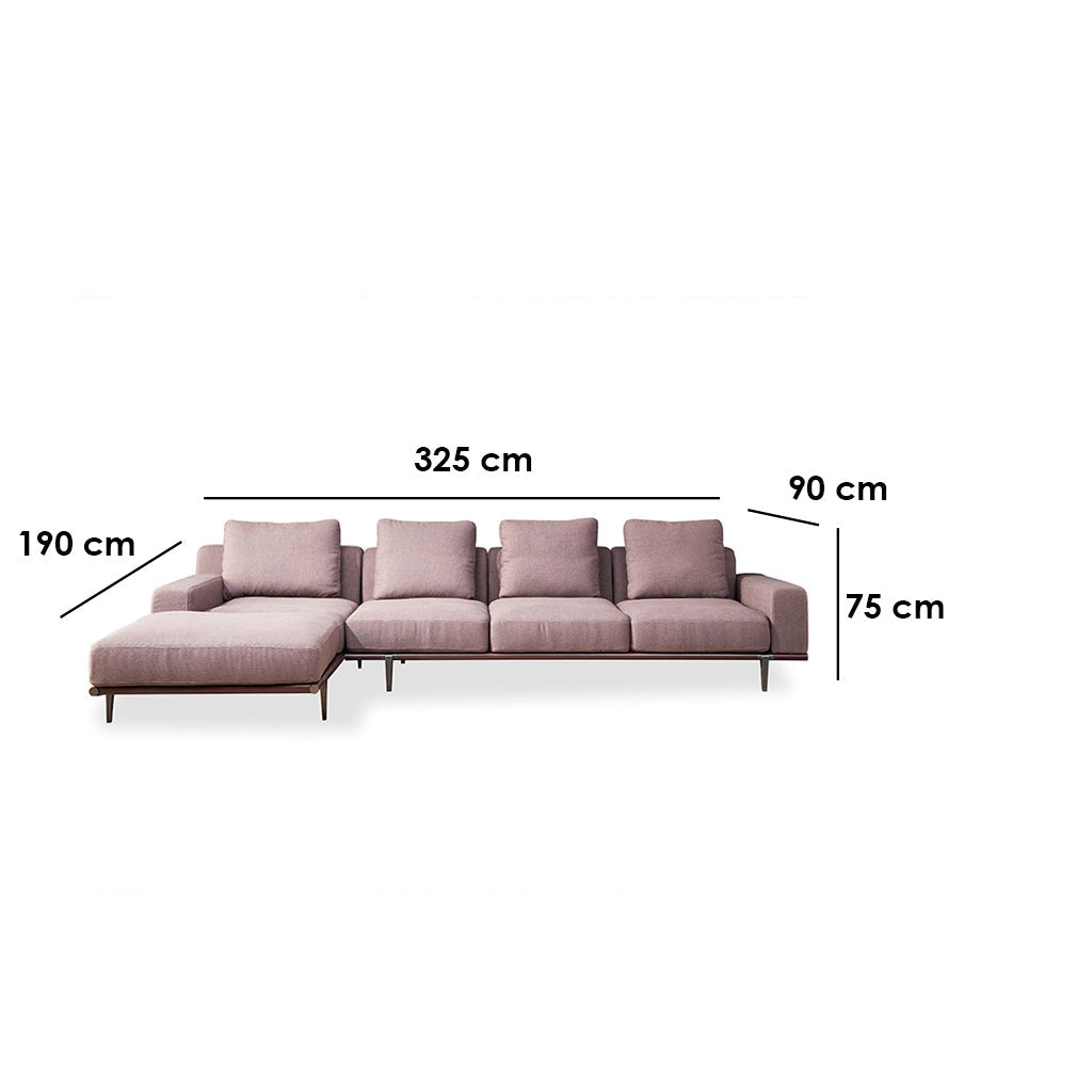 ركنة خشب زان 325×190سم - KEY49