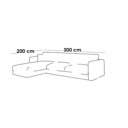 ركنة خشب زان 300×200سم - KEY53