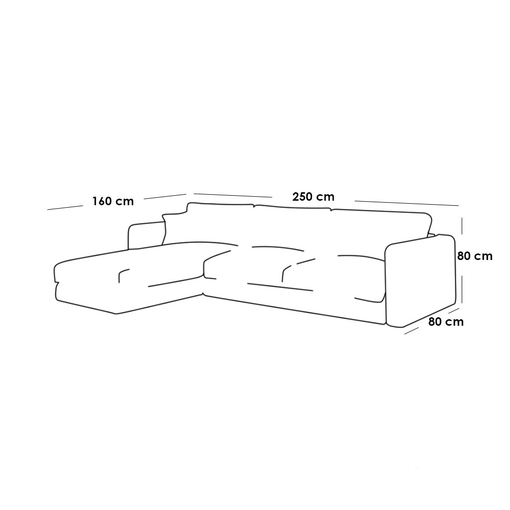 ركنة خشب زان 250×160سم - KEY56