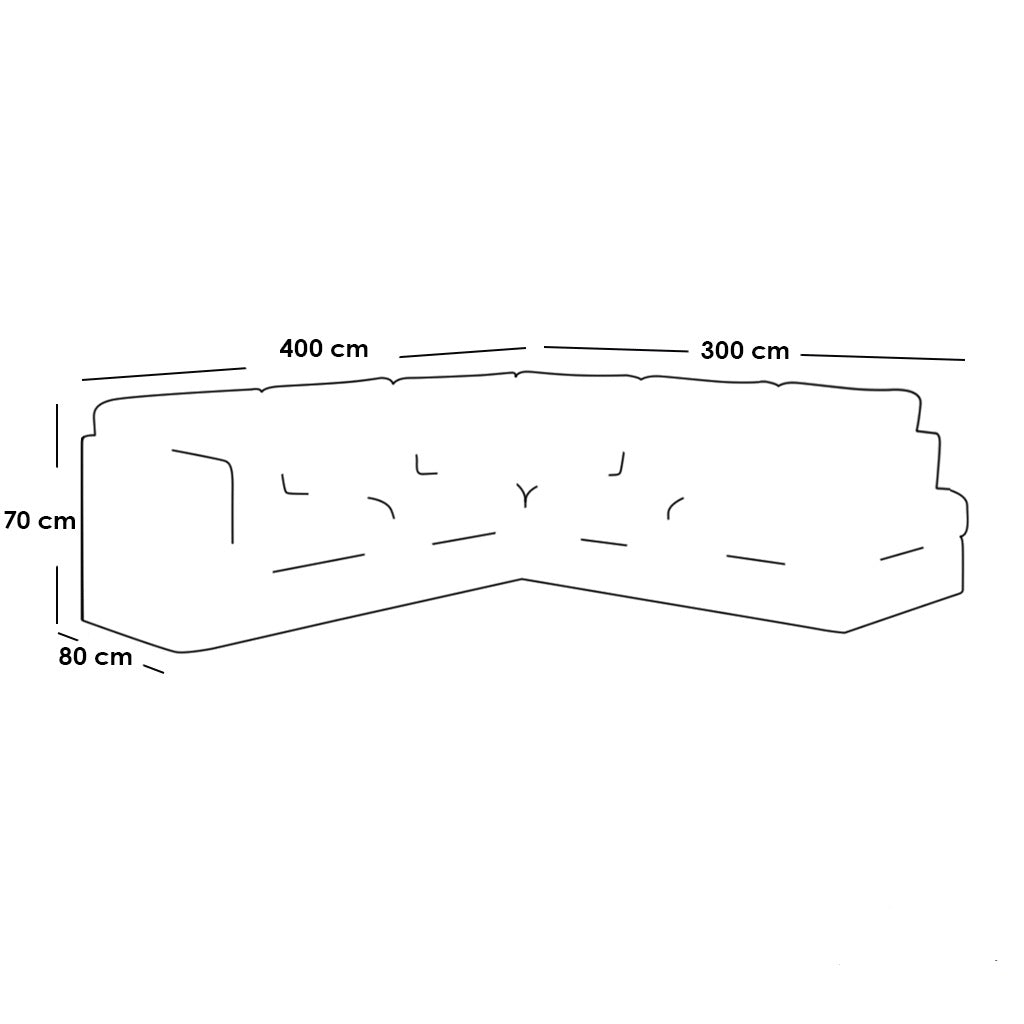 ركنة خشب زان 400×300سم - KEY73