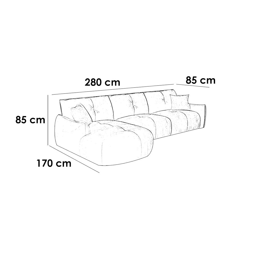 ركنة خشب زان 280×170سم - KAB10