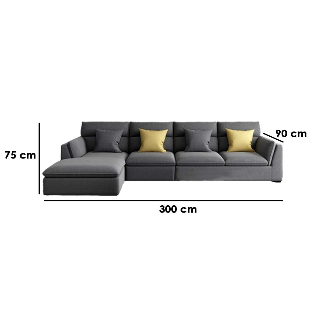 Beech wood corner sofa 300x180cm - KEY77