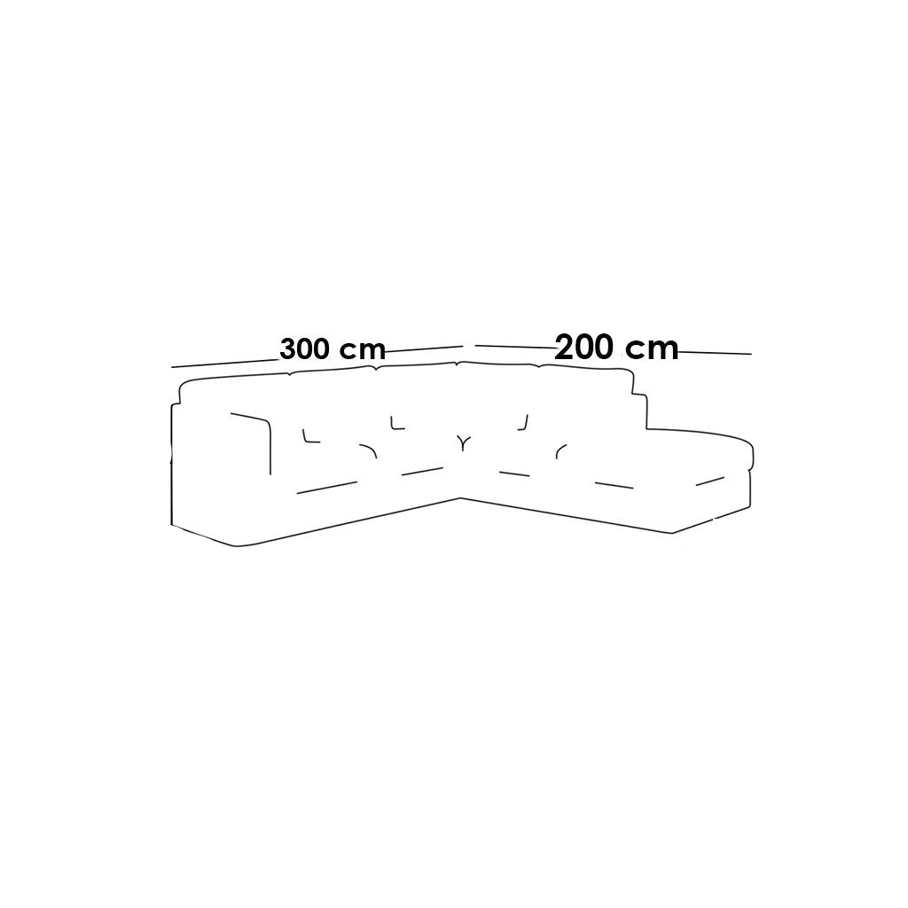 Beech wood corner 300 x 200 cm - KEY78