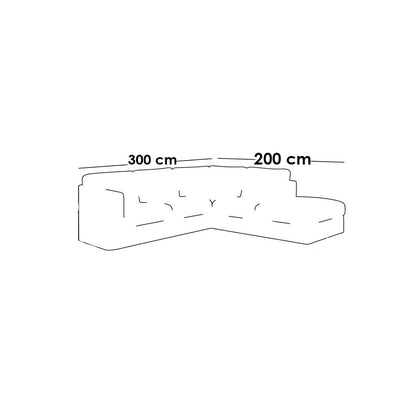 Beech wood corner 300 x 200 cm - KEY78