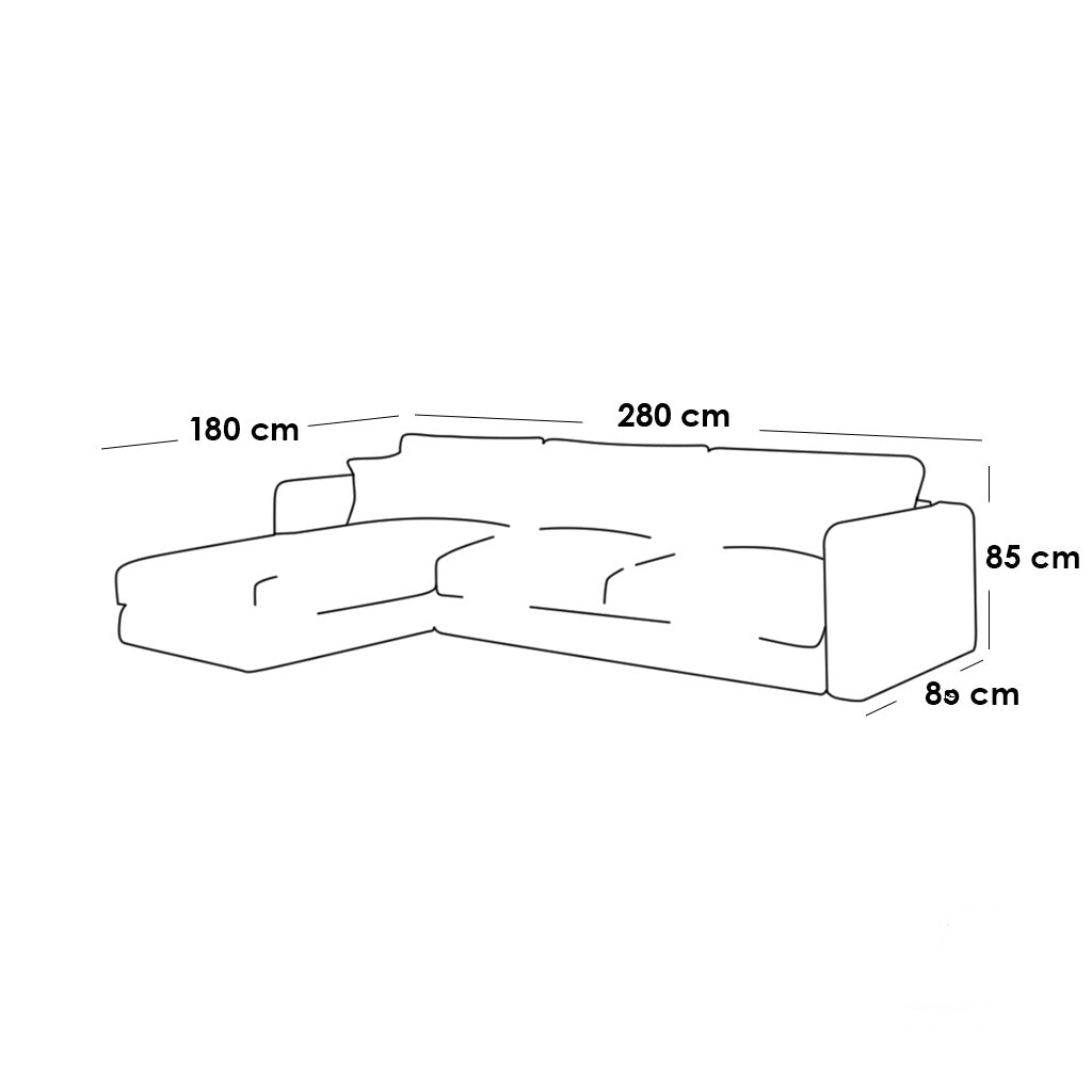 ركنة خشب زان 280×180سم - KEY43