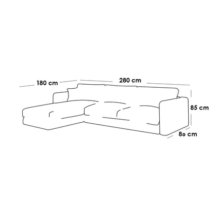 ركنة خشب زان 280×180سم - KEY43