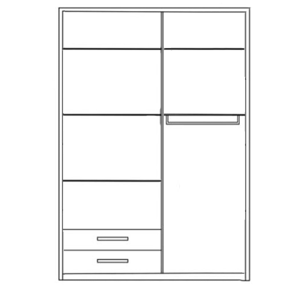 Wardrobe 120×220 cm - KEY23