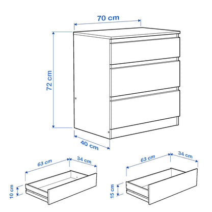 وحدة أدراج 70×40سم- WDY118