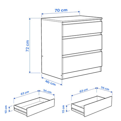 وحدة أدراج 70×40سم- WDY117