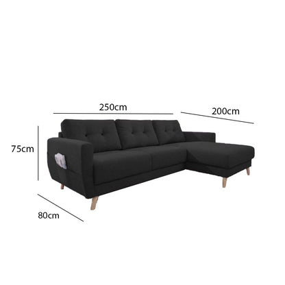 Beech wood corner sofa 250×200 cm - KEY32