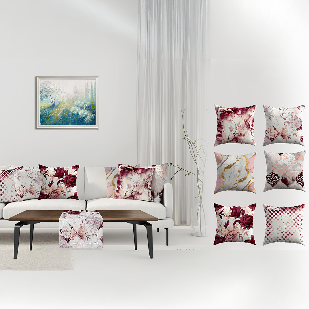 طقم كوشن مع رانر