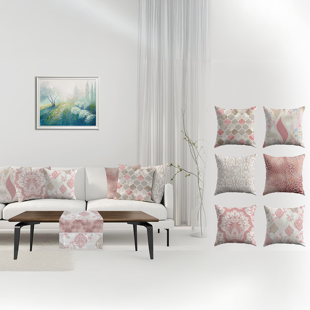 طقم كوشن مع رانر