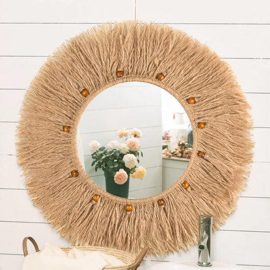 Handmade Decorative Burlap Mirror