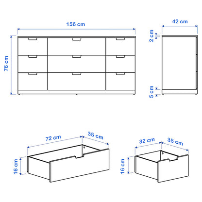 Drawer unit 156 x 42 cm - WDY55