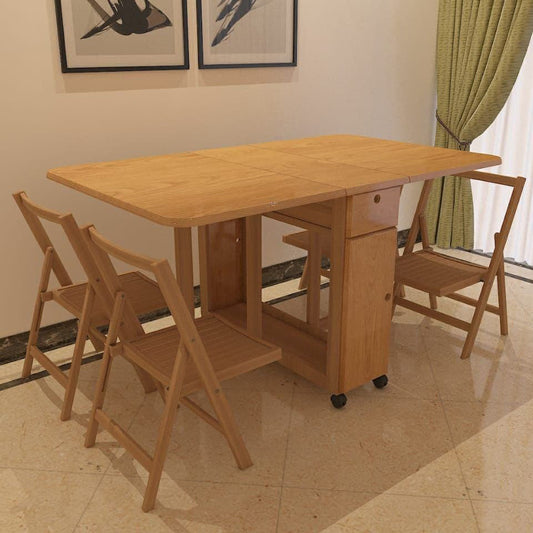 Movable Dining Table with Four Chairs-MNR26-F