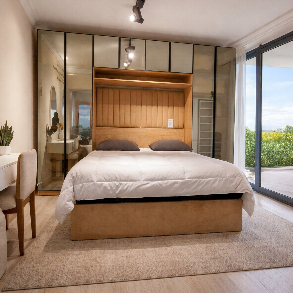 غرفة نوم سرير مع دريسنج